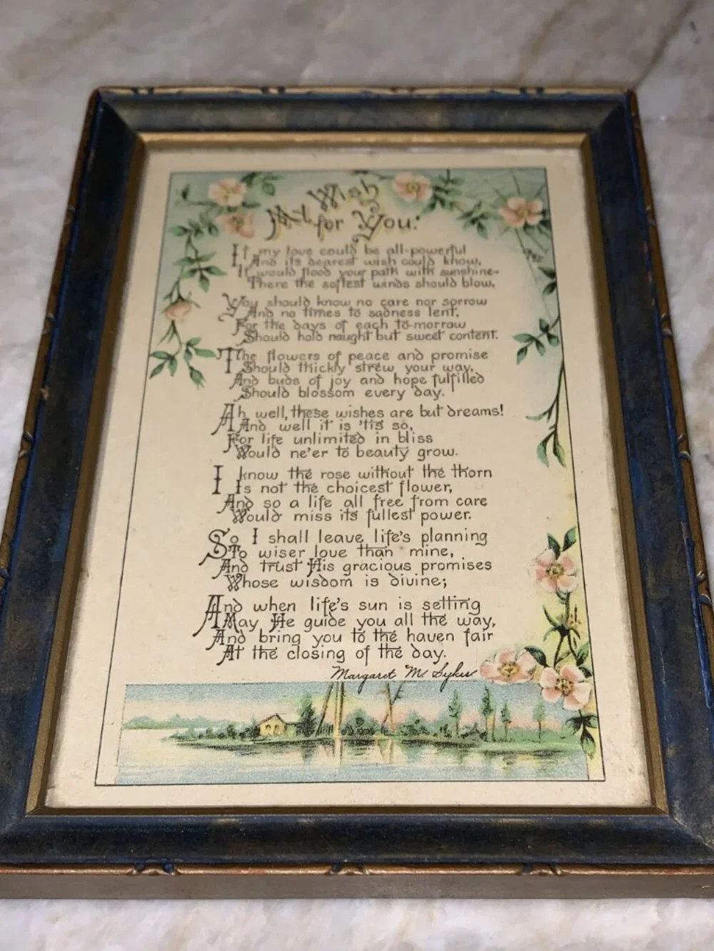 Antique Framed Love Poem